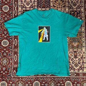 Theories Of Atlantis size Large Teal skateboard T shirt